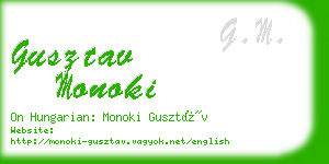 gusztav monoki business card